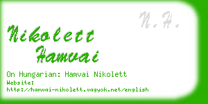 nikolett hamvai business card